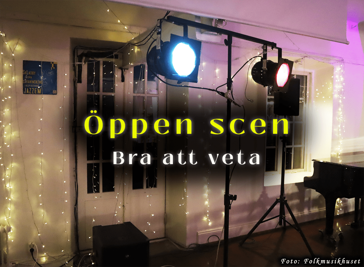 Oppen scen infoguide
